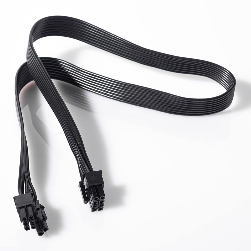 Certusfun PCIE Cable for Corsair, 65CM Male to Male 8 Pin to 6+2 Pin GPU Power Cable for Thermaltake, ARESGAME Modular Power Supply (25'') (Black 16AWG) - Image 5